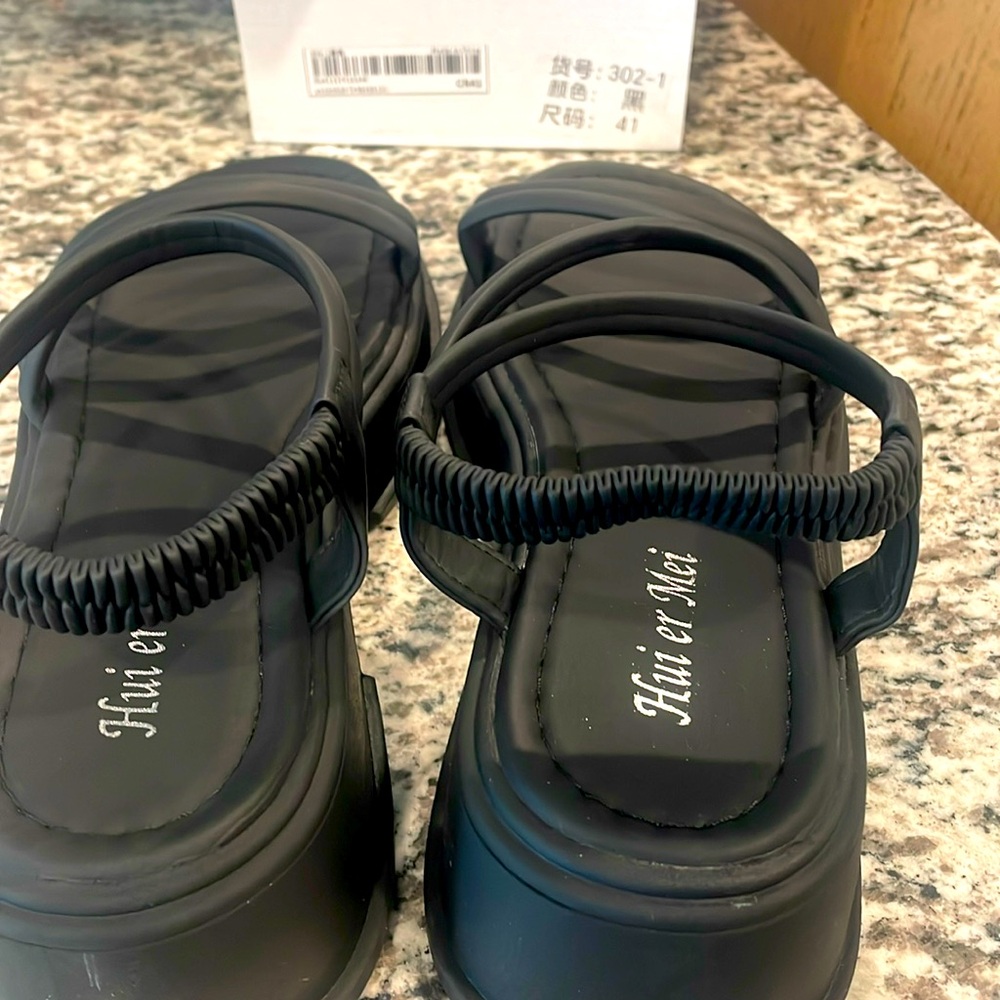 Platform sandals never worn size 8.5